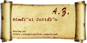 Almási Zoltán névjegykártya